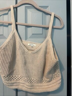 Z Supply Knit Cropped tank in Beige